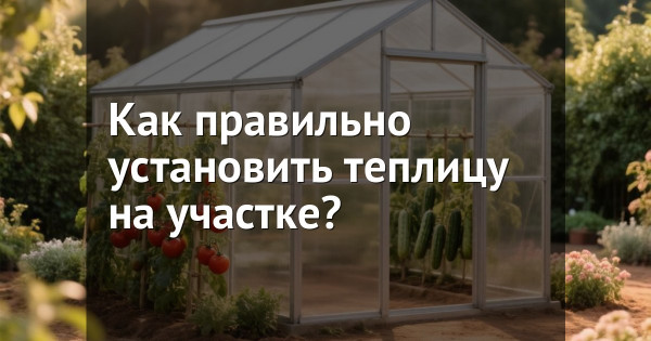 Как правильно установить теплицу на участке?