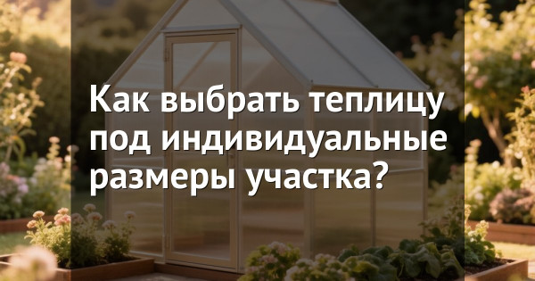 Как выбрать теплицу под индивидуальные размеры участка?