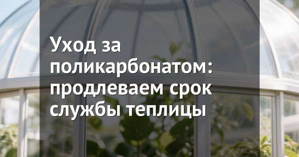 Уход за поликарбонатом: продлеваем срок службы теплицы